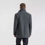 Men's Grey Wool Peacoat - Image 2