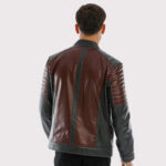 Men's Lamb Leather Winter Biker Jacket - Image 2