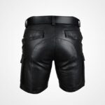 Men's Classic Leather Cargo Shorts - Image 2