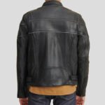 Men's Leather Rider Jacket with Thin Insulate Lining - Image 2