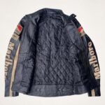 Men’s Marlboro Black Leather Racing Jacket – Vintage Biker Style - Image 3