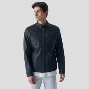 Men's Moto Racer Leather Sport Jacket