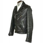 Men’s 1960s Motorcycle Belted Black Leather Jacket - Image 4