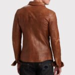 Premium Men's Real Sheepskin Brown Leather Shirt - Image 2