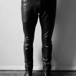 Men's Premium Lightweight Genuine Black Leather Pants