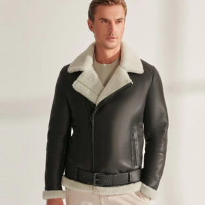 Men's RAF Black B3 Shearling Aviator Jacket