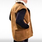 Men's Shearling B3 Bomber Vest - Stylish RAF Aviator Leather Gilet - Image 3