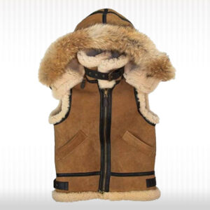 Men's Shearling Fur Vest - B3 Bomber Style