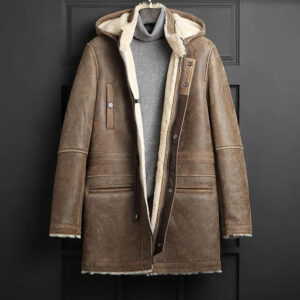 Men's Shearling Winter Long Coat