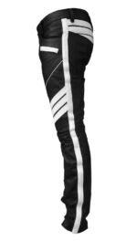 Men's Slim Fit Lambskin Leather Biker Pants - Image 4