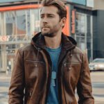 Men's Suede Hooded Leather Jacket - Stylish and Warm - Image 3