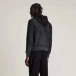 Men's Suede Leather Hooded Bomber Jacket - Image 2