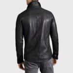 Trendsetting Men's Real Sheepskin Black Leather Shirt - Image 2