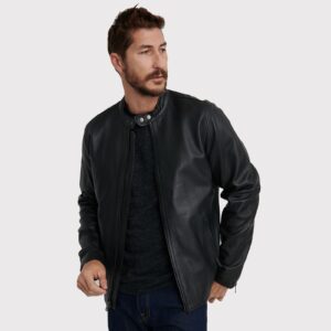 Men's Trendy Black Jacket - Stylish Outerwear
