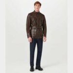 Men's Trialmaster Panther Leather Biker Jacket - Image 2