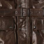 Men's Trialmaster Panther Leather Biker Jacket - Image 4