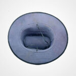 Men’s Western Black Leather Cowboy Hat - Image 3