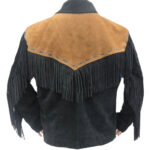 Men's Western Cowboy Suede Leather Jacket - Image 2