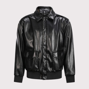 Men's Winter A2 Leather Aviator Jacket - Retro US Air Force Bomber Jacket