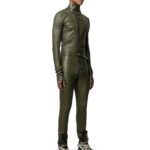 Men's Zipper Leather Jumpsuit - Edgy and Functional - Image 2