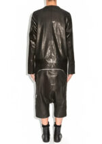 Men's Black Leather Jumpsuit - Image 3