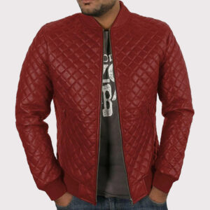 Original Lambskin Quilted Leather Jacket for Men - Biker Casual Style