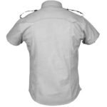 Men’s Police Uniform Style Short Sleeve T-Shirt in Real Sheep Leather - Image 2