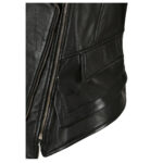 Women’s Double-Breasted Punk Motorcycle Leather Waistcoat - Image 4
