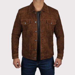 Premium Men's Logan Brown Suede Leather Jacket