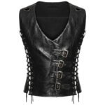 Punk Rave Men's Steampunk Waistcoat Vest Black
