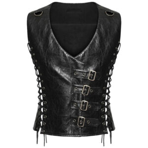 Punk Rave Men's Steampunk Waistcoat Vest Black