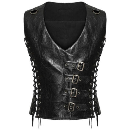 Punk Rave Men's Steampunk Waistcoat Vest Black