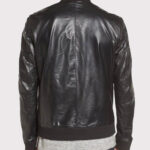 Quilted Leather Bomber Jacket for Men - Image 3