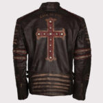 Rider Vintage Café Racer Distressed Brown Leather Jacket for Men - Retro Biker Style - Image 2