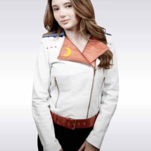 Sailor Moon Moto Style Leather Jacket for Women