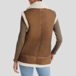 Elegant Vintage Brown Shearling Fur Vest - Image 2