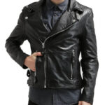 Stylish Hot Black Leather Motorcycle Jacket