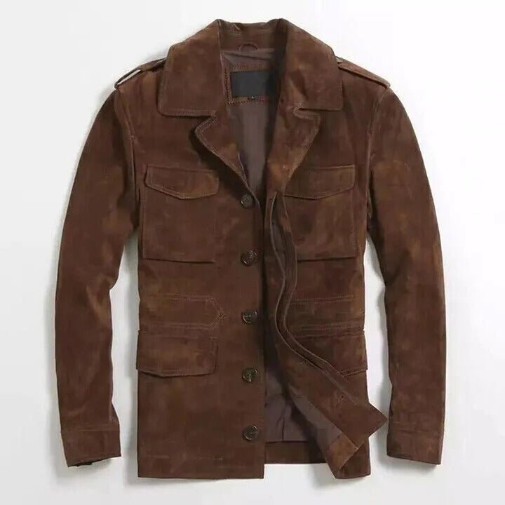 suede-blazer-jacket Men’s Classic Suede Blazer Jacket - Genuine Leather Luxury Coat - Image 1