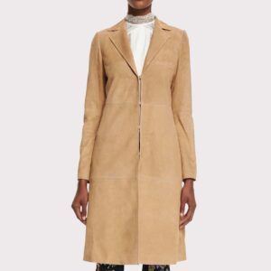 Women's Suede Mid-Length Coat