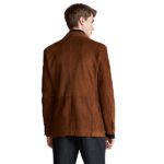 Tan Brown Suede Leather Blazer Men's - Image 2