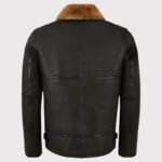 Traditional Black Shearling Jacket for Men - Image 2