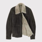 Vintage Black Shearling Leather Jacket - Image 2