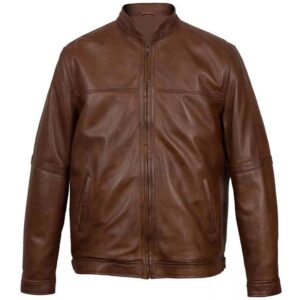 Men?s Vintage Cafe Racer Distressed Brown Leather Jacket