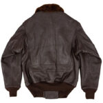 Vintage Warrior G-1 Military Bomber Jacket - Brown Fur Collar - Image 2