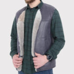 Western Men's Sheepskin Vest with White Fur - Image 3