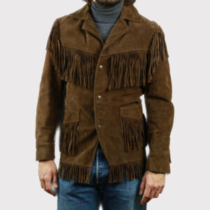 Western Style Men's Suede Leather Jacket