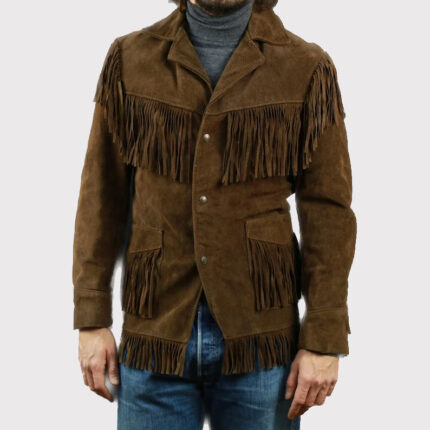 Western Style Men's Suede Leather Jacket