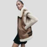 Women B3 Bomber Shearling Fur Vest - Image 2