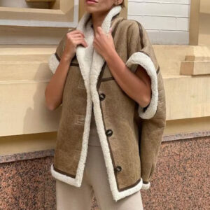 Women B3 Bomber Shearling Flying Pilot Cockpit RAF Aviator Distressed Wax Vintage Vest