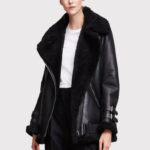 Women's Black B3 Bomber Leather Jacket